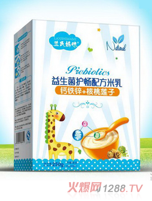 蘭氏媽咪益生菌護(hù)暢配方米乳（鈣鐵鋅+核桃蓮子）