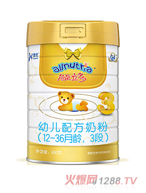 澳優(yōu)能立多幼兒配方奶粉（12-36月齡，3段）